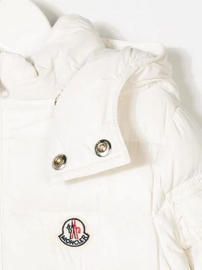 Shop Moncler Jules Down Jacket With Detachable Hood In White