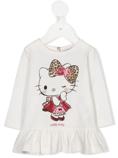 Monnalisa X Hello Kitty Baby Stretch-cotton T-shirt In Panna/rosa | ModeSens