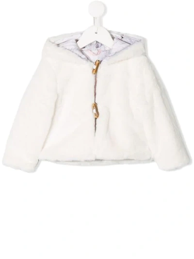 Shop Lapin House Faux Fur Jacket In White