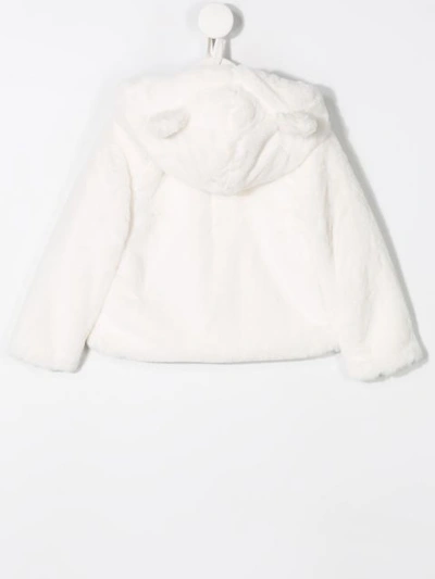 Shop Lapin House Faux Fur Jacket In White