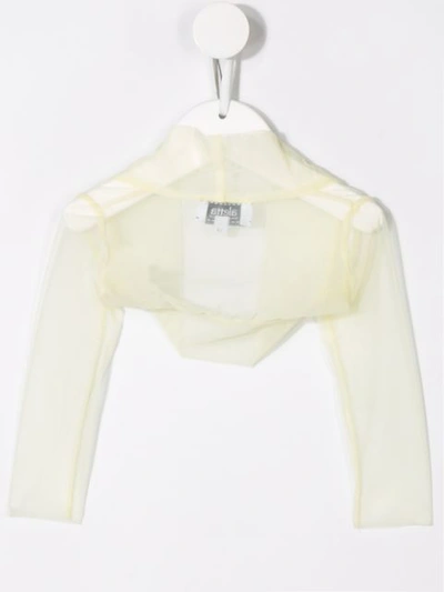 Shop Aletta Sheer Bolero Jacket In Yellow