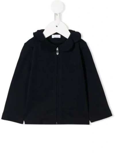 Il Gufo Scallop Collar Jacket In Blue
