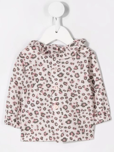 Aletta Leopard-print Blouse In Grey