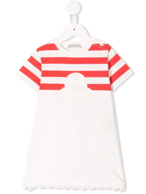 red and white t shirt dress