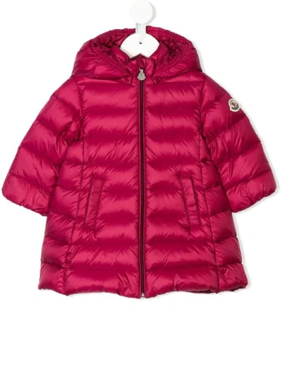 Shop Moncler Padded Coat In Red