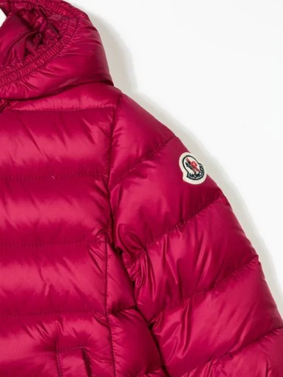 Shop Moncler Padded Coat In Red