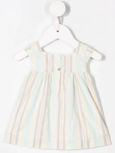 Shop Knot Rhythm Stripes Pinafore Dress In Neutrals