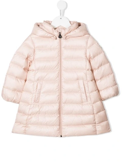 Shop Moncler Hooded Padded Jacket In Pink