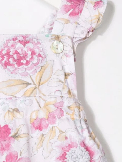 Shop Aletta Floral Print Dungarees In Pink