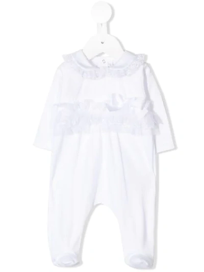 Shop Aletta Peter Pan Collar Pajamas In White