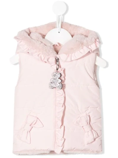 Shop Lapin House Hooded Gilet In Pink