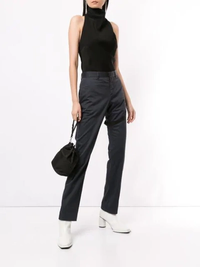 Pre-owned Helmut Lang 2000's Slim Trousers In Blue
