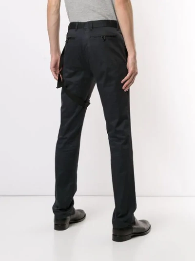 Pre-owned Helmut Lang 2000's Slim Trousers In Blue