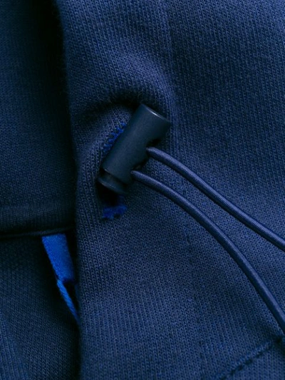Shop Ader Error Ae Asymmetric-pocket Hoodie In Blue
