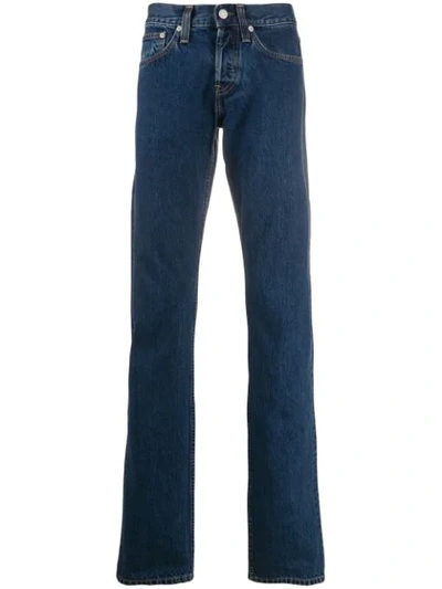 Shop Helmut Lang Straight-leg Jeans In Blue
