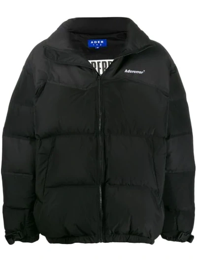 Shop Ader Error Zipped Puffer Jacket In Black