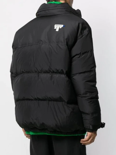 Shop Ader Error Zipped Puffer Jacket In Black