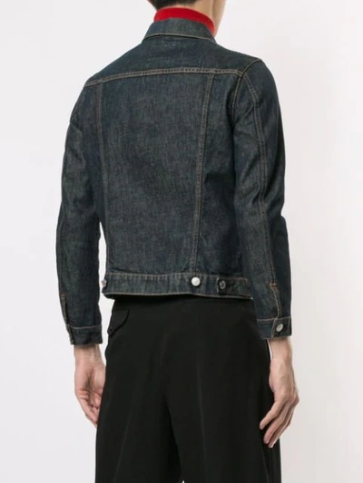 Pre-owned Helmut Lang 1999 Fitted Denim Jacket In Navy
