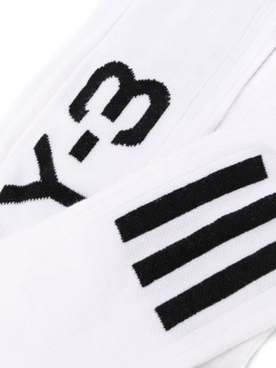 Shop Y-3 Logo Socks In Owhite