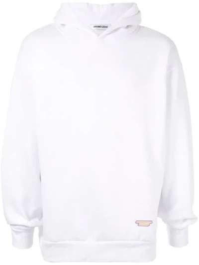 Shop Ground Zero Relaxed-fit Hoodie In White