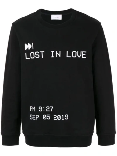 Shop Ports V Lost In Love Print Sweatshirt In Black