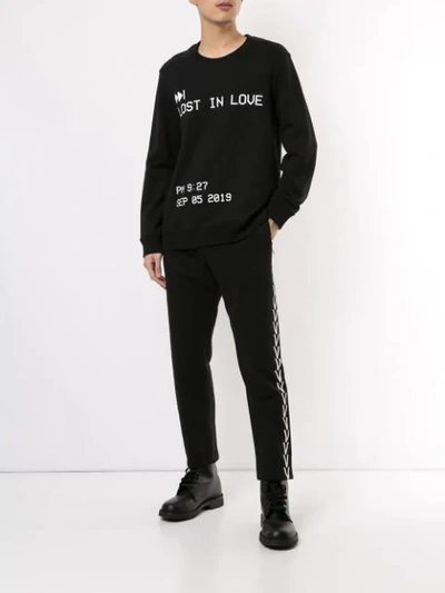 Shop Ports V Lost In Love Print Sweatshirt In Black