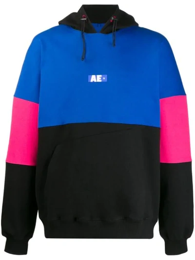 Shop Ader Error Colour Block Hoodie In Black