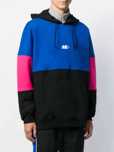 Shop Ader Error Colour Block Hoodie In Black