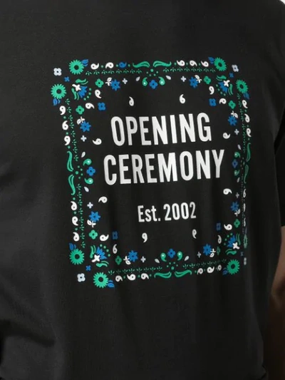 Shop Opening Ceremony Bandana Box Logo T-shirt In Black