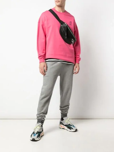 Shop Opening Ceremony Embroidered Logo Sweatshirt In Pink