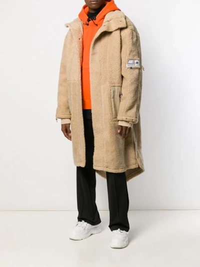 Shop Ader Error Oversized Dumble Coat In Neutrals