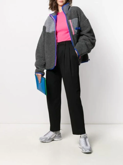 TEXTURED COLOUR BLOCK JACKET