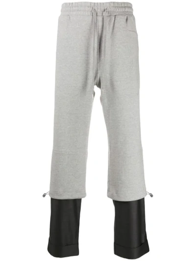 Shop Ader Error Layered Track Pants In Grey