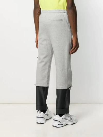 Shop Ader Error Layered Track Pants In Grey
