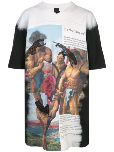 Shop Bernhard Willhelm Barbarians-print Oversized T-shirt In Black