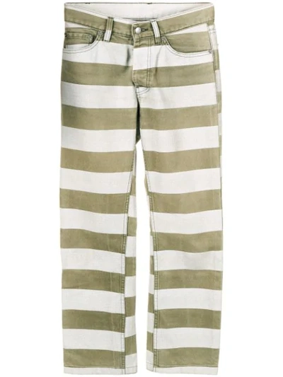 Pre-owned Helmut Lang 1999 Border Trousers In Green