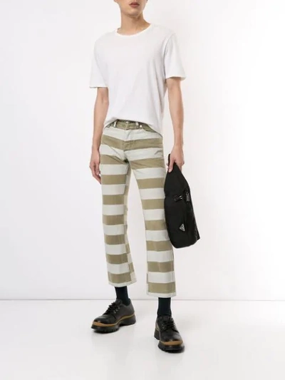 Pre-owned Helmut Lang 1999 Border Trousers In Green