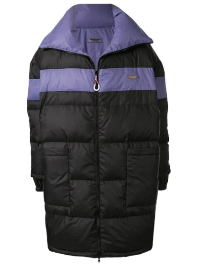 Shop Ground Zero Padded Oversized Coat In Purple