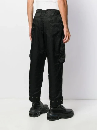 Shop Faith Connexion Hydro Cargo Trousers In Black