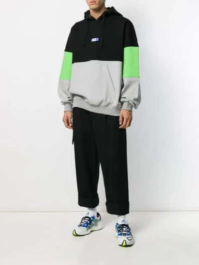 Shop Ader Error Colour Block Hoodie In Black