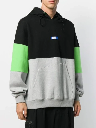 Shop Ader Error Colour Block Hoodie In Black