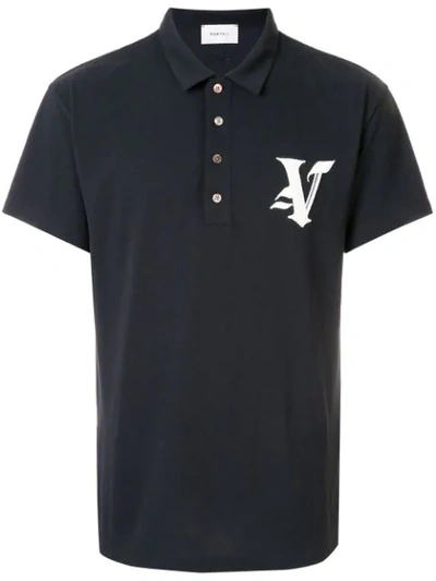 Shop Ports V Embroidered Logo Polo Shirt In Black