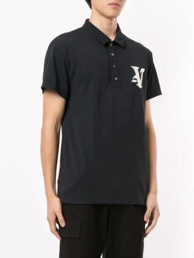 Shop Ports V Embroidered Logo Polo Shirt In Black