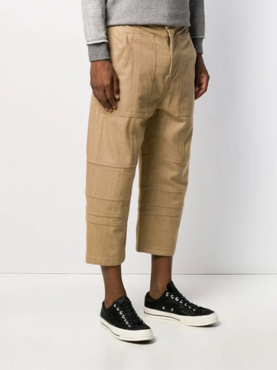 Shop Julien David Panelled Culotte Trousers In Brown