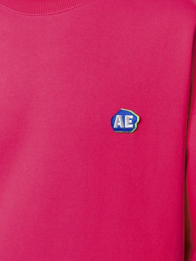 Shop Ader Error Oversized Logo Jumper In Pink
