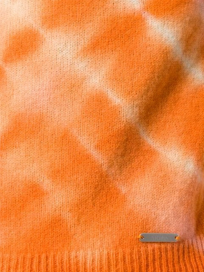 Shop Aries Cropped Tie-dye Jumper In Orange