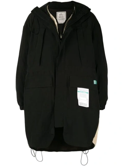 Shop Miharayasuhiro Duffle Coat In Black