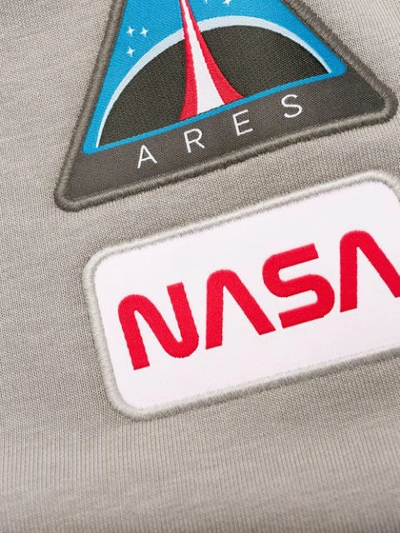 Shop Alpha Industries Space Camp Sweatshirt In 31 Silver