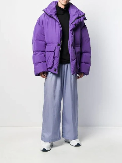 Shop A.a. Spectrum Loose Fit Straight Trousers In Purple