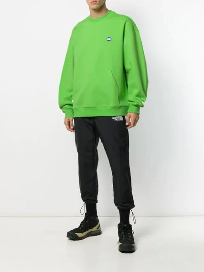 Shop Ader Error Ae Logo Patch Sweatshirt In Green